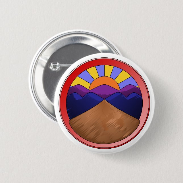 Alluvial Fan- Geology Logo Button (Front & Back)