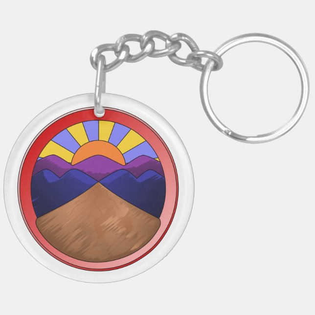 Alluvial Fan Logo Keychain (Back Left)