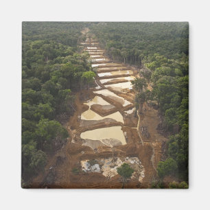 Alluvial Gold Mining. Rainforest, Guyana. Magnet