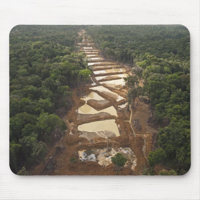 Alluvial Gold Mining. Rainforest, Guyana. Mouse Pad (Front)