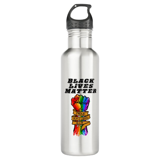 ALLY 100% to the ACLU Stainless Steel Water Bottle (Front)