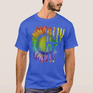 Ally AF Gay Pride Month LGBT Rainbow Sunflower T-Shirt