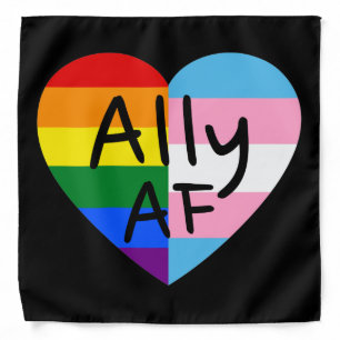 Ally AF III - LGBTQ Flag Gay Trans Queer Pride Bandana