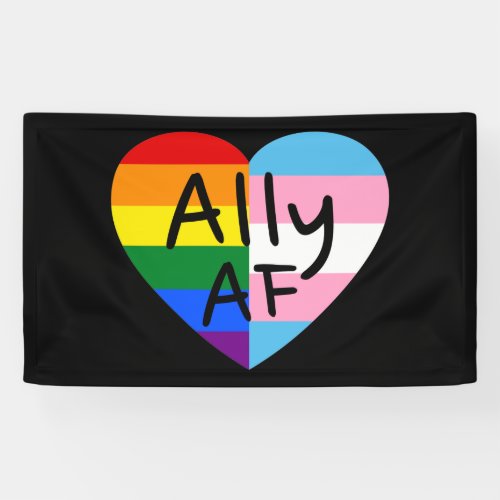 Ally AF III _ LGBTQ Flag Gay Trans Queer Pride Banner