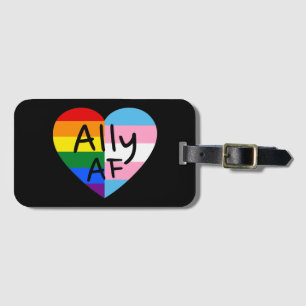 Ally AF III - LGBTQ Flag Gay Trans Queer Pride Luggage Tag