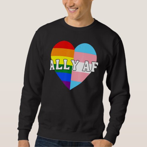 Ally Af Lgbtq Flag Gay Pride Equality Trans Lesbia Sweatshirt