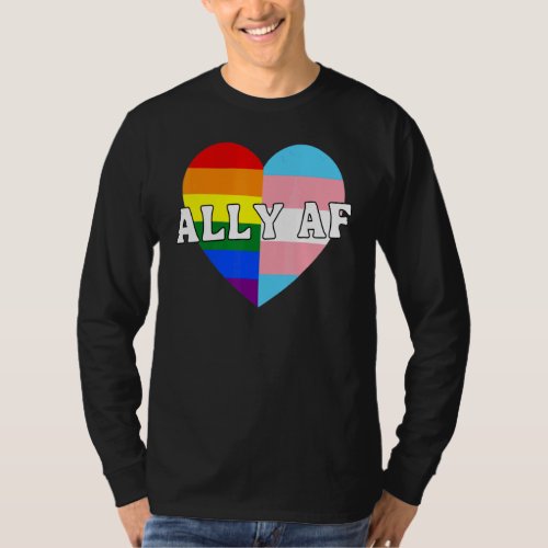 Ally Af Lgbtq Flag Gay Pride Equality Trans Lesbia T_Shirt