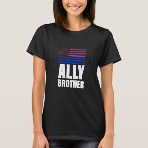 Ally Brother Bisexual Flag Lgbt Gay Pride  T_Shirt