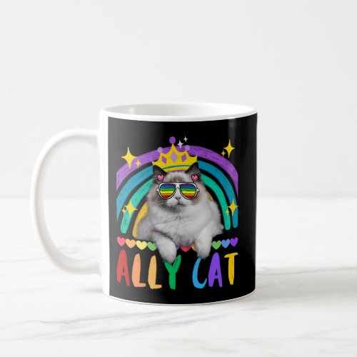 Ally Cat Be Kind Gay Rainbow Lgbtq Pride Month Coffee Mug