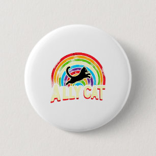 Ally Cat Lgbt Pride Cat  Button