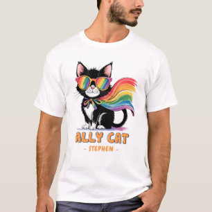 Ally Cat – Rainbow Cat LGBTQ Pride T-Shirt