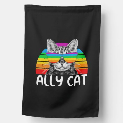 Ally Cat Rainbow Sunglasses LGBT Gay Pride House Flag