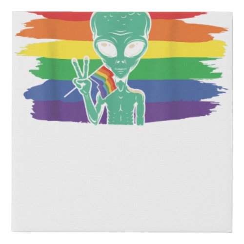 Ally Cat Straight LGBT Supporter Gay Pride Ally Ra Faux Canvas Print