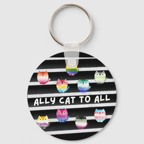Ally Cat To All Keychain
