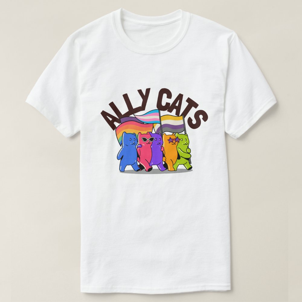 Ally Cats LGBT Equality Support Personalized T-Shirt