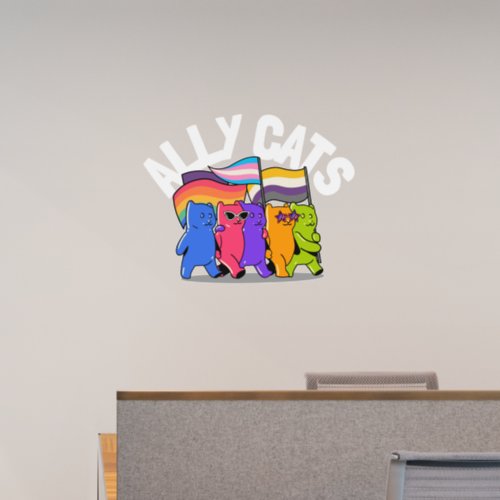 Ally Cats LGBT Equality Support Wall Decal