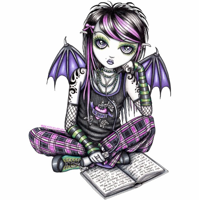 Ally Cute Emo Fairy Art Photo Sculpture (Front)