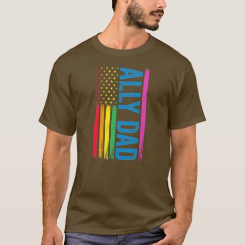 Ally Dad Ally LGBTQ  T_Shirt