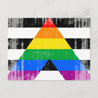 ALLY FLAG DISTRESSED -.png Postcard