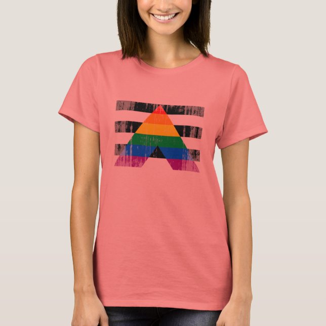 ALLY FLAG DISTRESSED T-Shirt (Front)