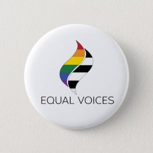 Ally Flag Equal Voices Logo Button
