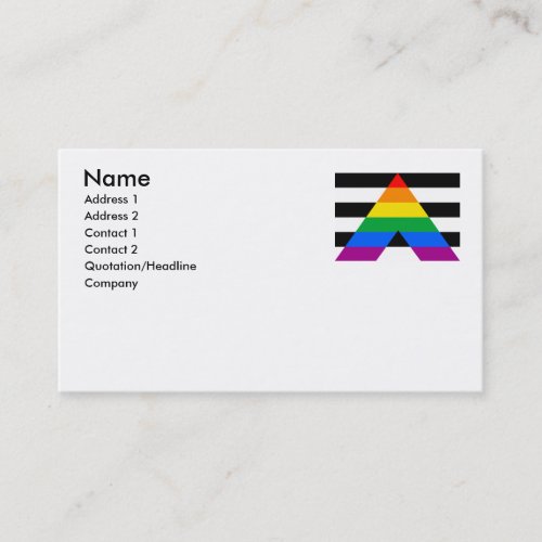 ALLY FLAG ORIGINAL BUSINESS CARD TEMPLATE