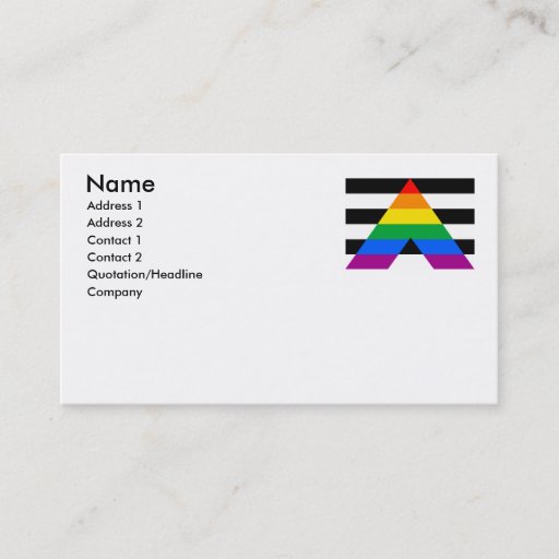 Customizable ALLY FLAG ORIGINAL BUSINESS CARD TEMPLATE