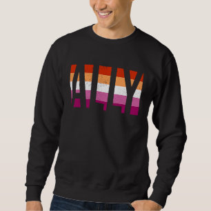 Ally Gay Pride Month LGBT Lesbian Flag Equal Right Sweatshirt