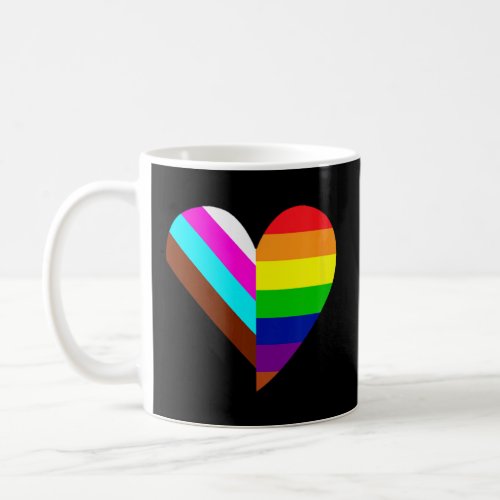 Ally Heart LGBTQ Rainbow Flag Gay Pride Graphics  Coffee Mug