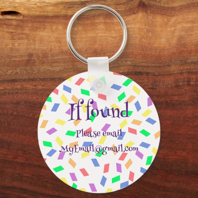 Ally in purple | pastel rainbow sprinkles keychain (Back)