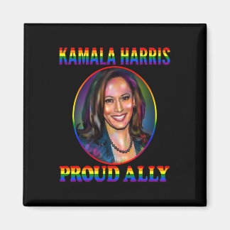 Ally Kamala Harris Our Vp Lgbt Flag Gay Pride Mont Magnet