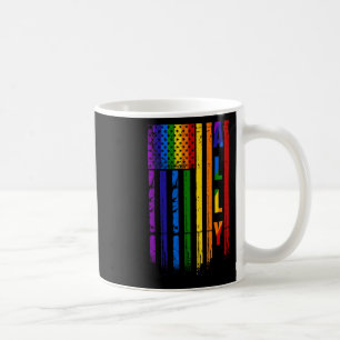 Ally Lgbt Lgbtq Rainbow Pride American Flag 4th Of Coffee Mug
