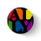 Ally Pop Square Black Button