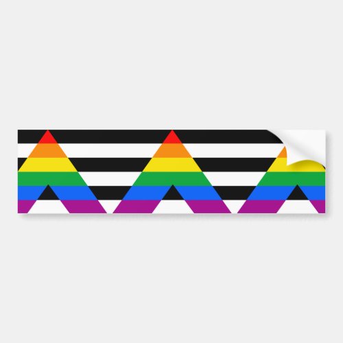 Ally Pride Flag Bumper Sticker