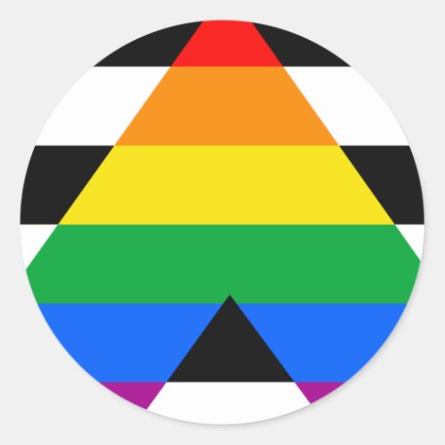 Ally Pride Flag Classic Round Sticker