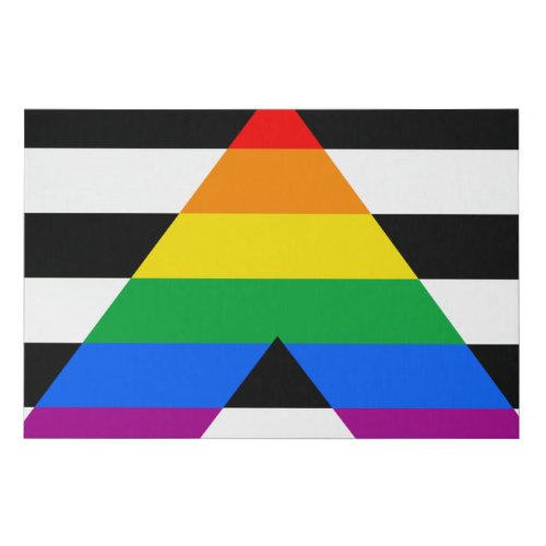 Ally Pride Flag Faux Canvas Print