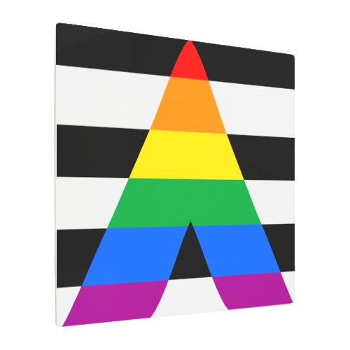 Ally Pride Flag Metal Print