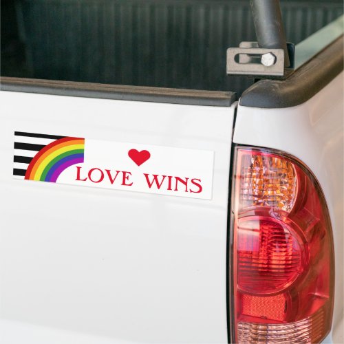 Ally Pride Flag Rainbow Bumper Sticker