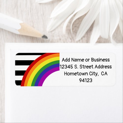 Ally Pride Flag Rainbow Label