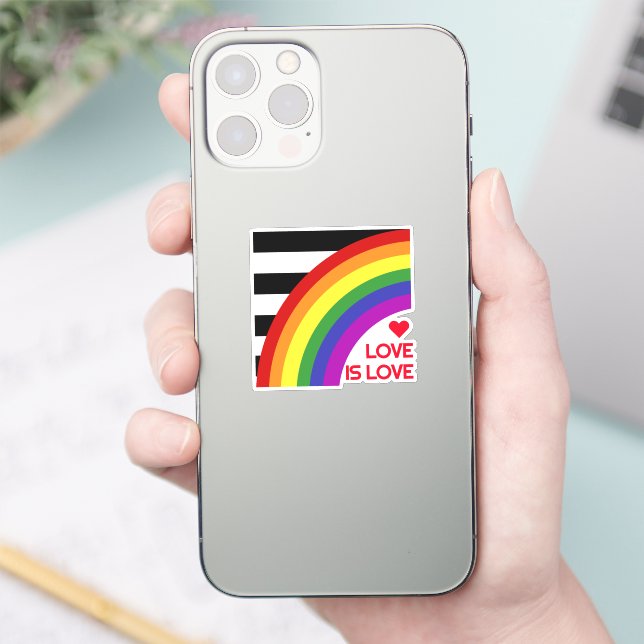 Ally Pride Flag Rainbow Sticker (Phone)