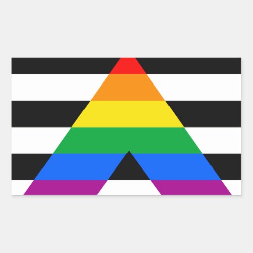 Ally Pride Flag Rectangular Sticker