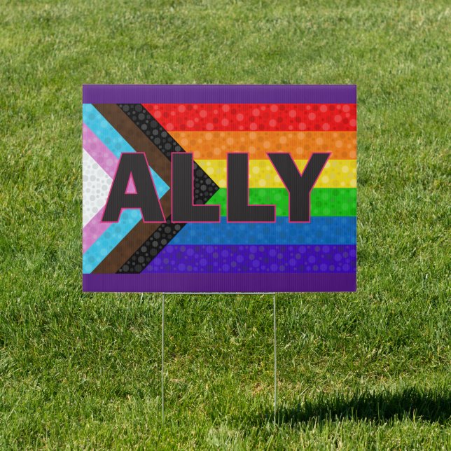 Ally Pride Flag Sign (Insitu)