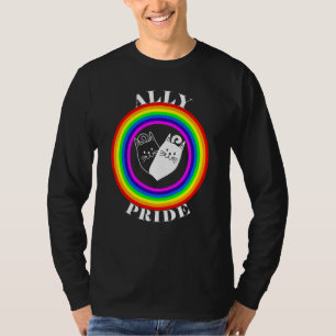 Ally Pride LGBTQ Equality Rainbow Lesbian Gay Tran T-Shirt