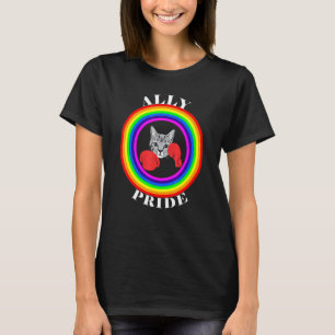 Ally Pride LGBTQ Equality Rainbow Lesbian Gay Tran T-Shirt