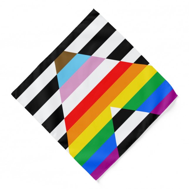 Ally Progress Pride Flag Bandana (Front)