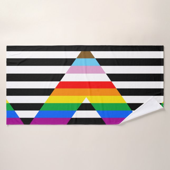 Ally Progress Pride Flag Bath Towel (Bath Towel)