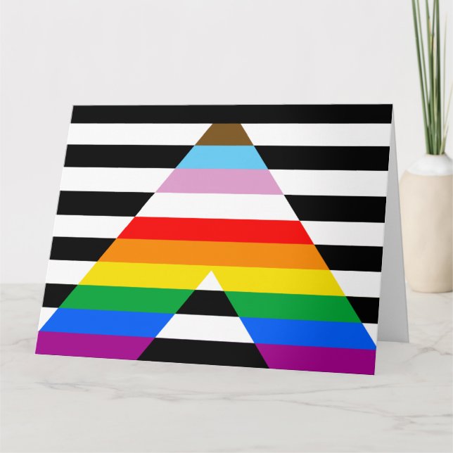 Ally Progress Pride Flag Card (Front)