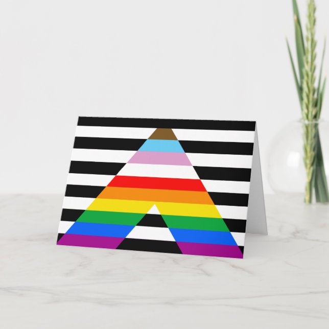 Ally Progress Pride Flag Card (Front)