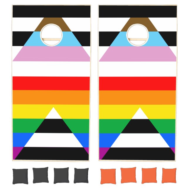 Ally Progress Pride Flag Cornhole Set (Set)