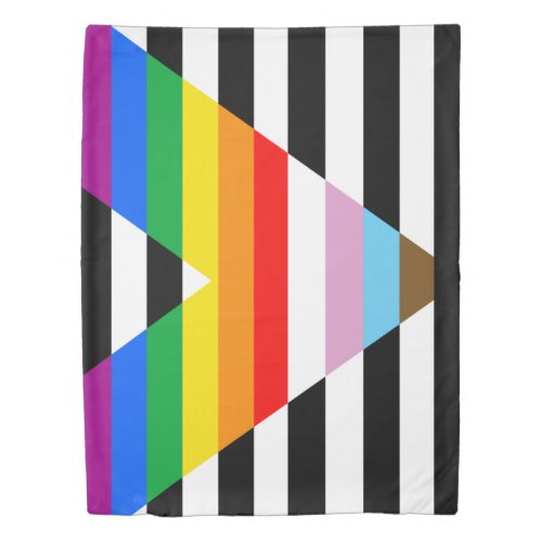 Ally Progress Pride Flag Duvet Cover